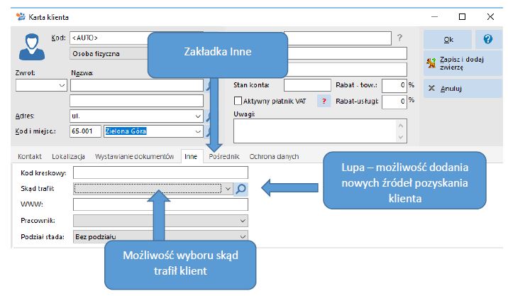 analiza zrodlowa klienta