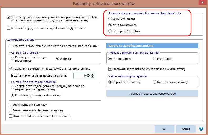 parametry rozliczania pracowników