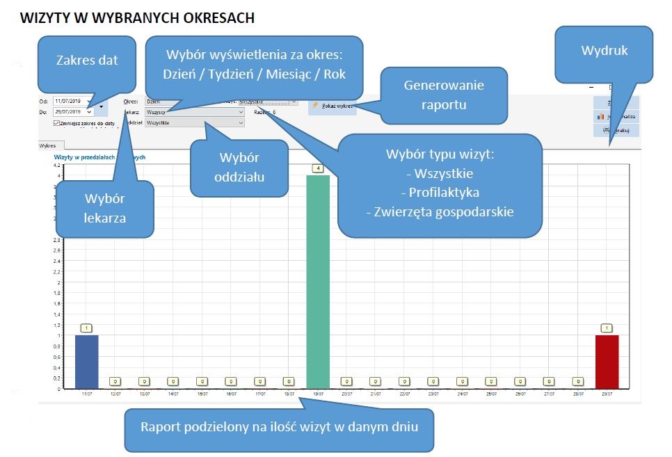 wizyty w wybranych okresach